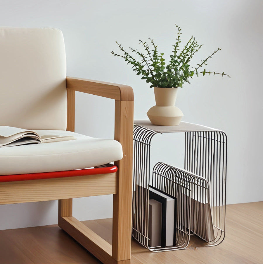 Minimalist Metal Magazine Rack