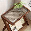 Mini Bedside Table - Sleek Tempered Glass Top