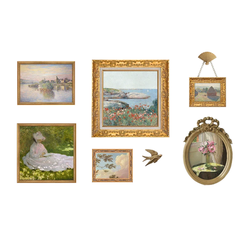 Elegant Vintage 8-Piece Art